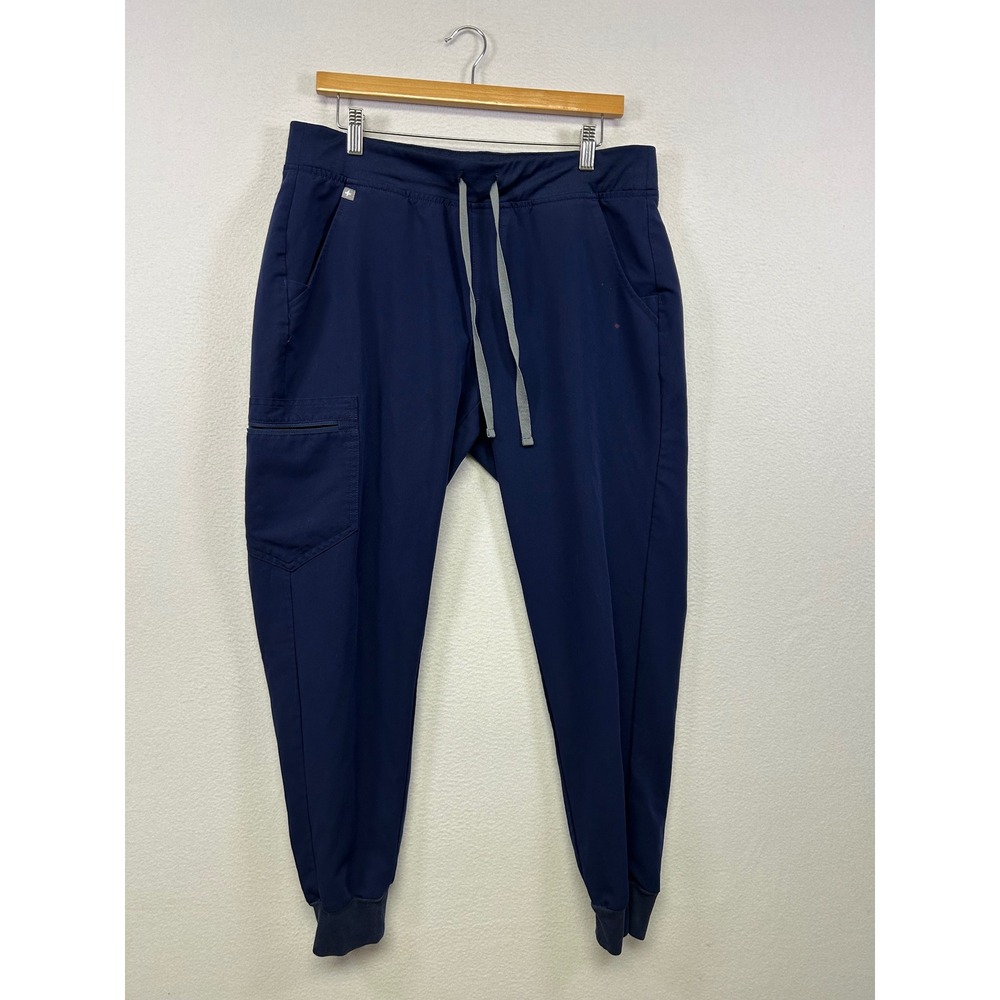 **SOLD **

Figs Navy Blue Jogger Scrub Pants with Gray Drawstring